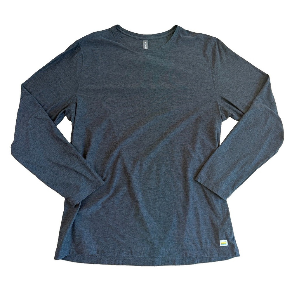 Vuori Strato Tech Tee Shirt Long Sleeve Performance Stretch XL Mens Grey V178